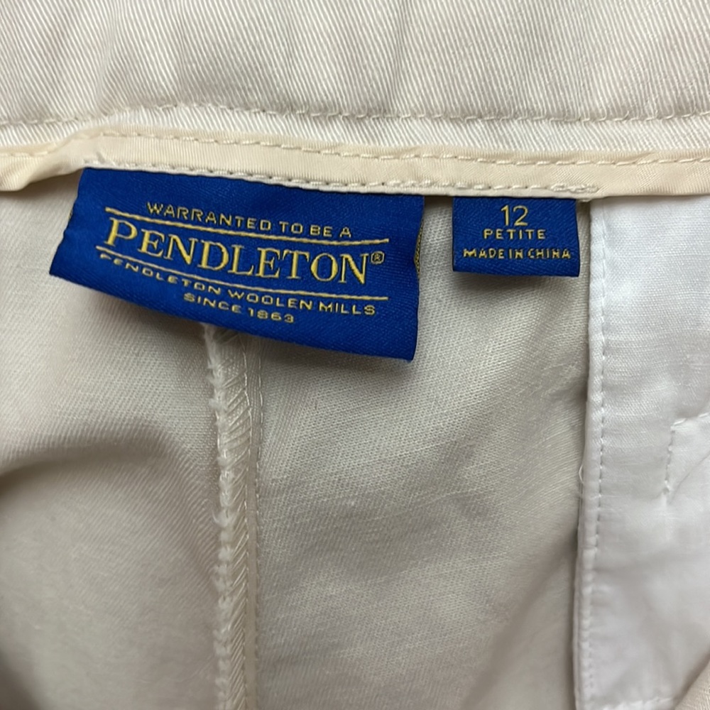 🛍️# 994 EUC Pendleton 100% Cotton Off White Slacks - Picture 6 of 8
